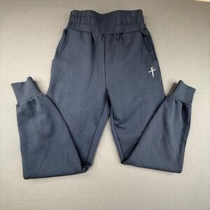Three Nails Joggers Unisex XS Charcoal Grey Logo Sweatpants Tapered Cuffs